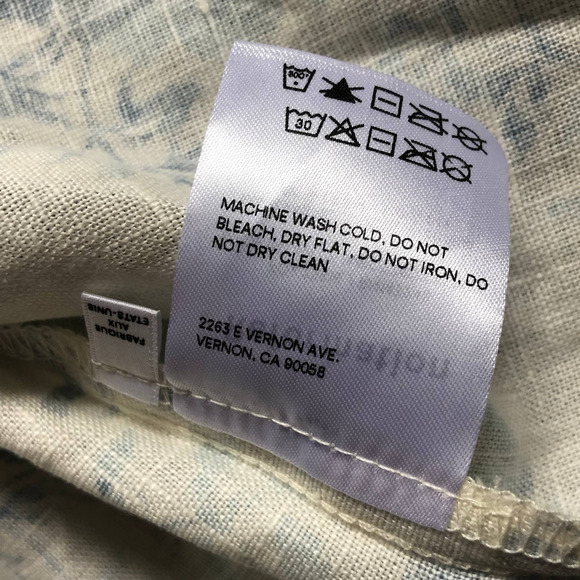 Reformation Monique Linen Dress in Teacup Blue Floral XL - Picture 12 of 12